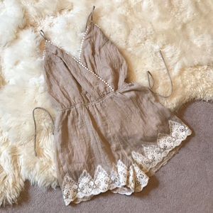 Bronze/Tan Romper